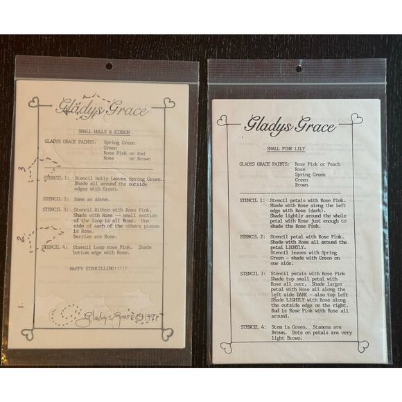 Lot of Gladys Grace Stencils Floral Roses Butterflies Painting Fabric Wood Craft - Picture 7 of 8